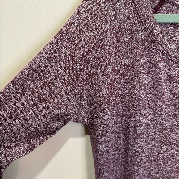Athleta‎ Luxe Pose Top S Tunic Long Sleeve Soft Stretch Purple Wine Heathered - Picture 4 of 7